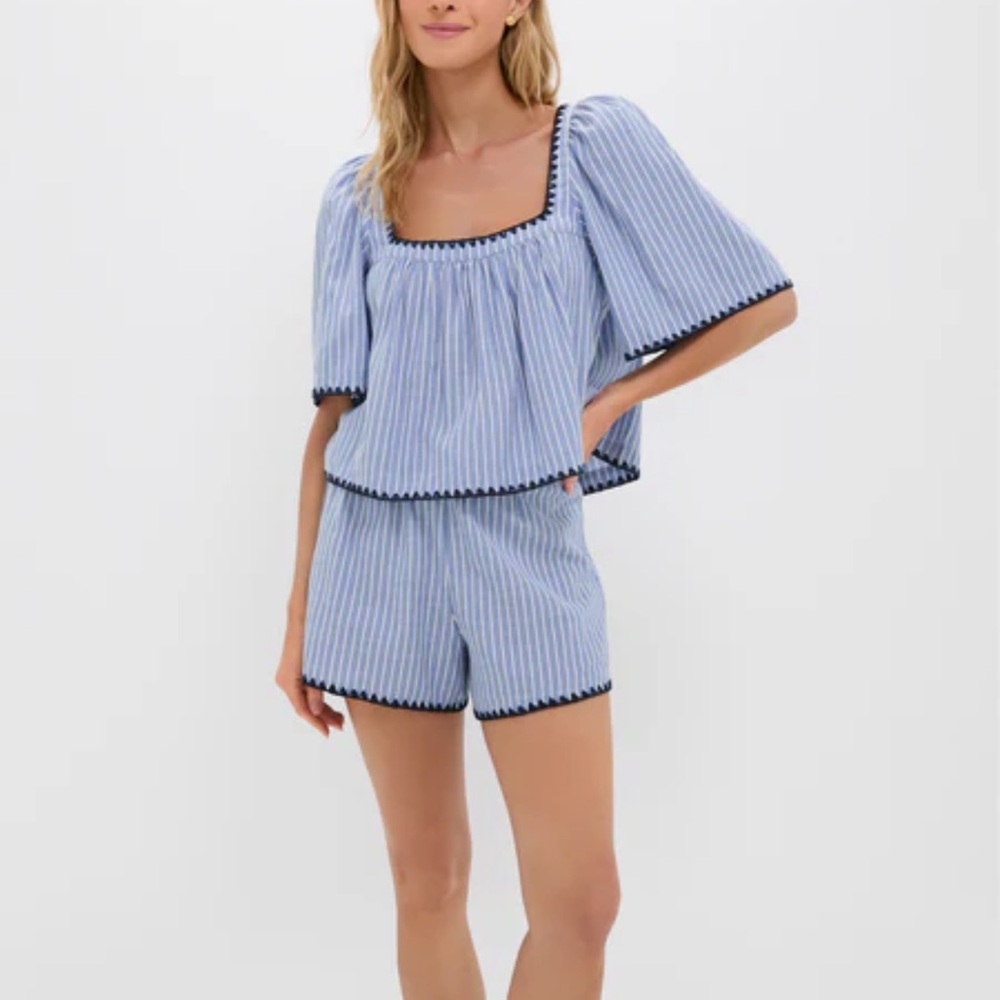 NWT Tuckernuck Blue Stripe Whipstitch Kieran Short - Picture 3 of 5